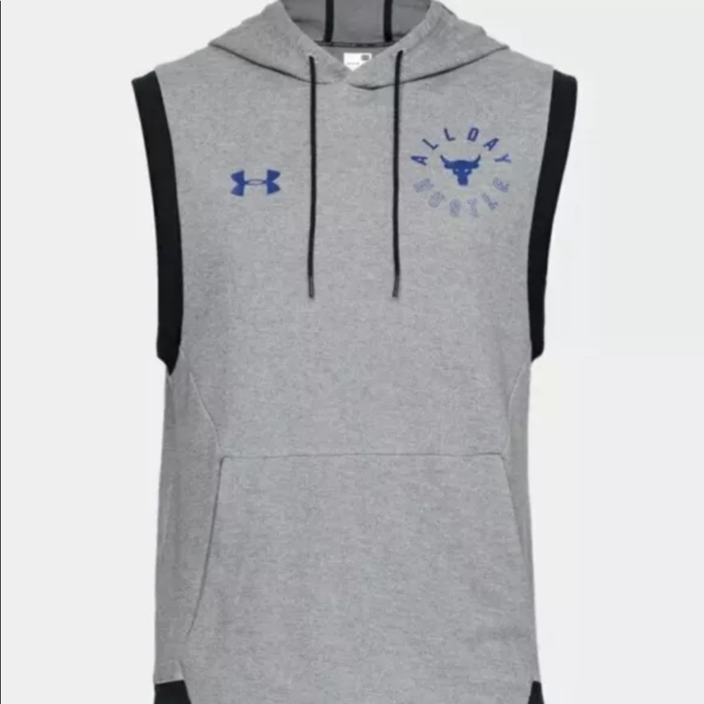 Under Armour UA x Project Rock Double Knit Sleeveless Hoodie